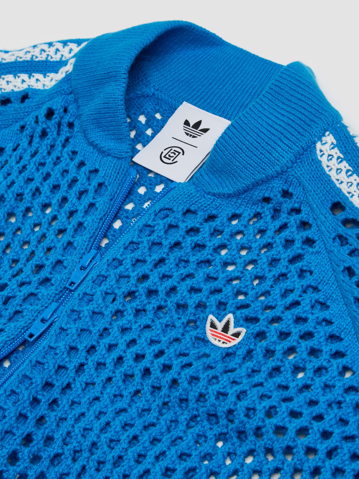 x CLOT Crochet Track Top in Blue