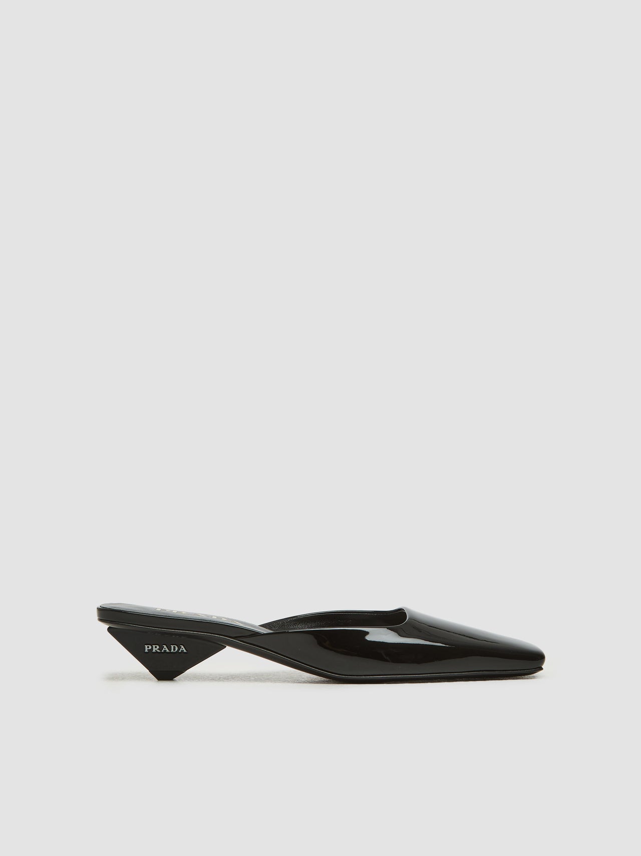 Patent Leather Mules in Black