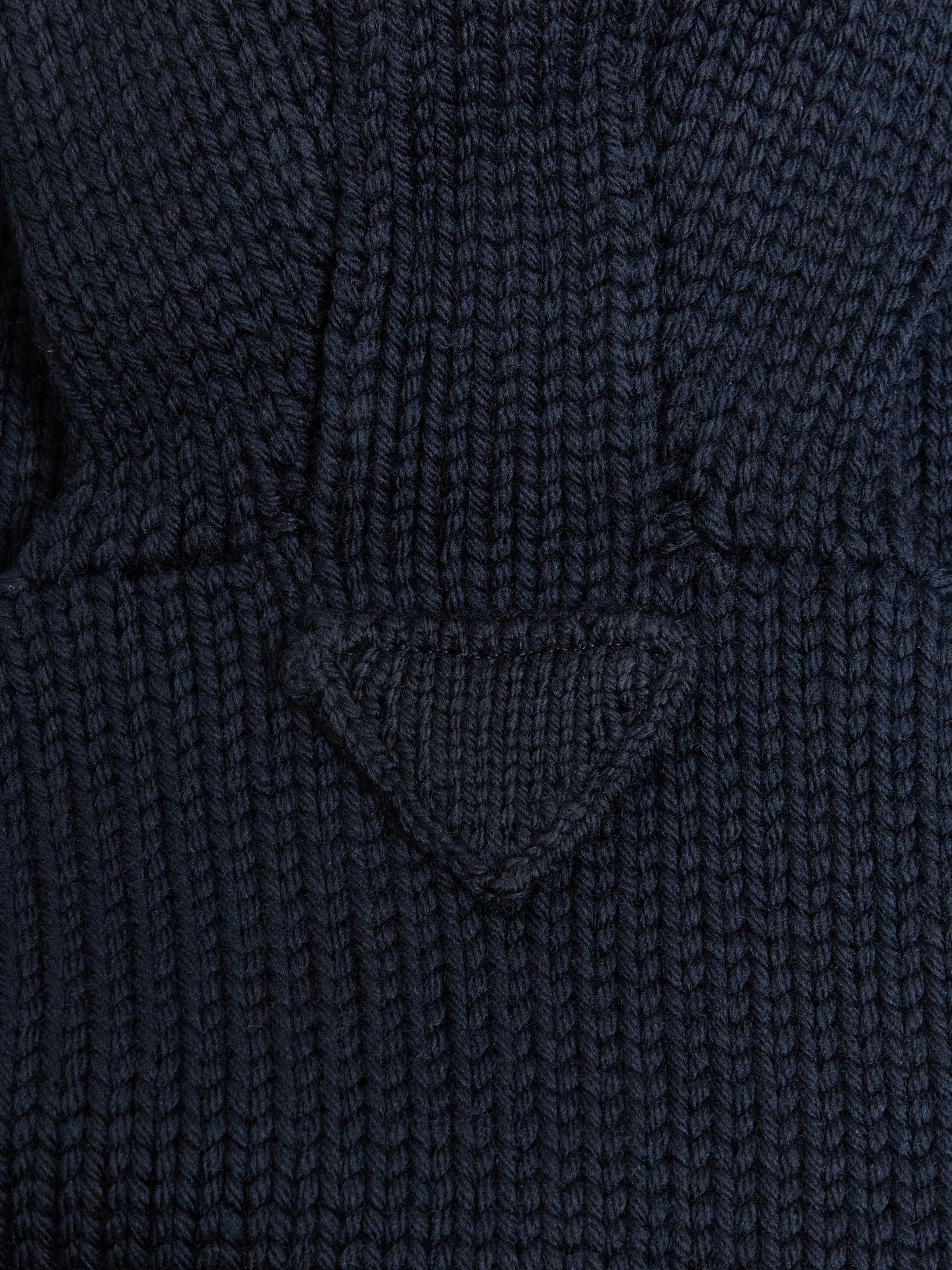 Knit Hoodie in Navy