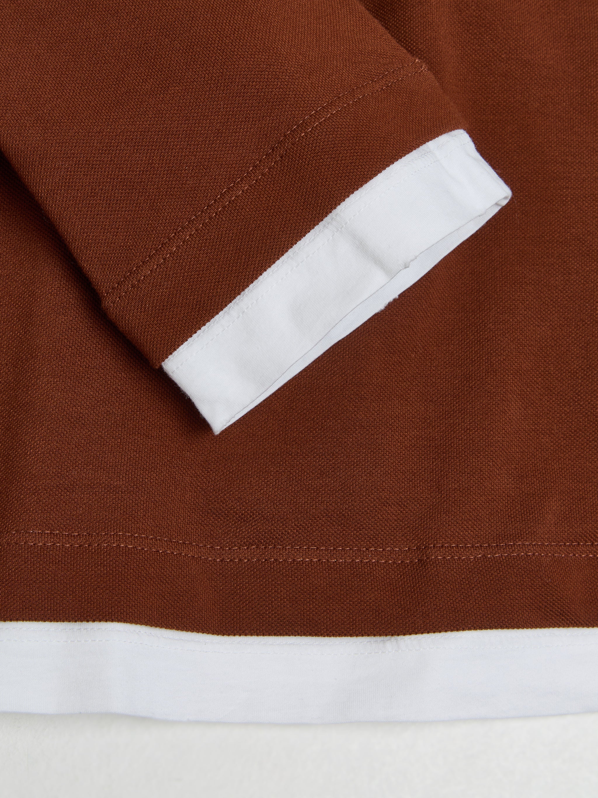 Piquet Polo Shirt in Tobacco