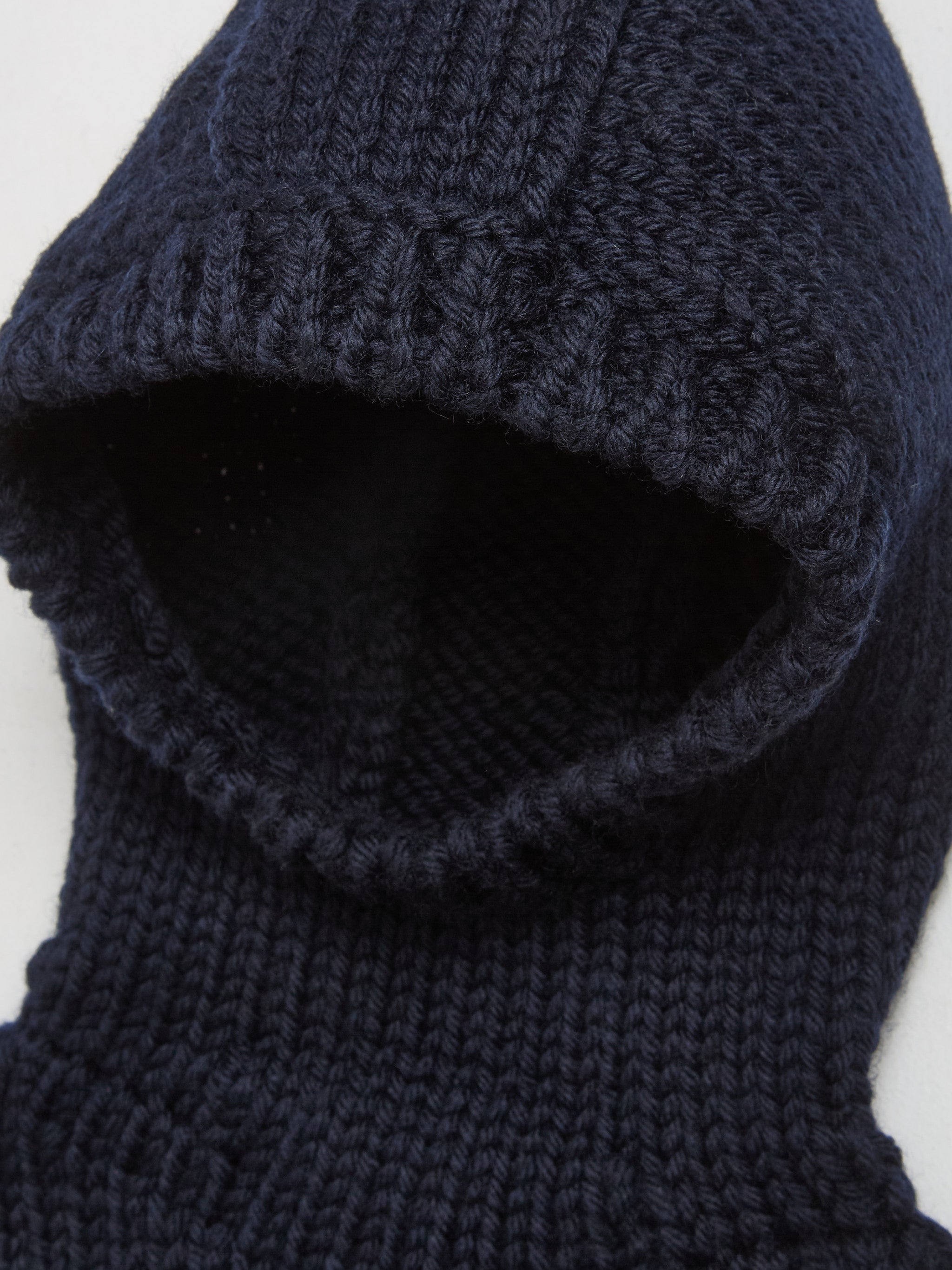 Knit Hoodie in Navy