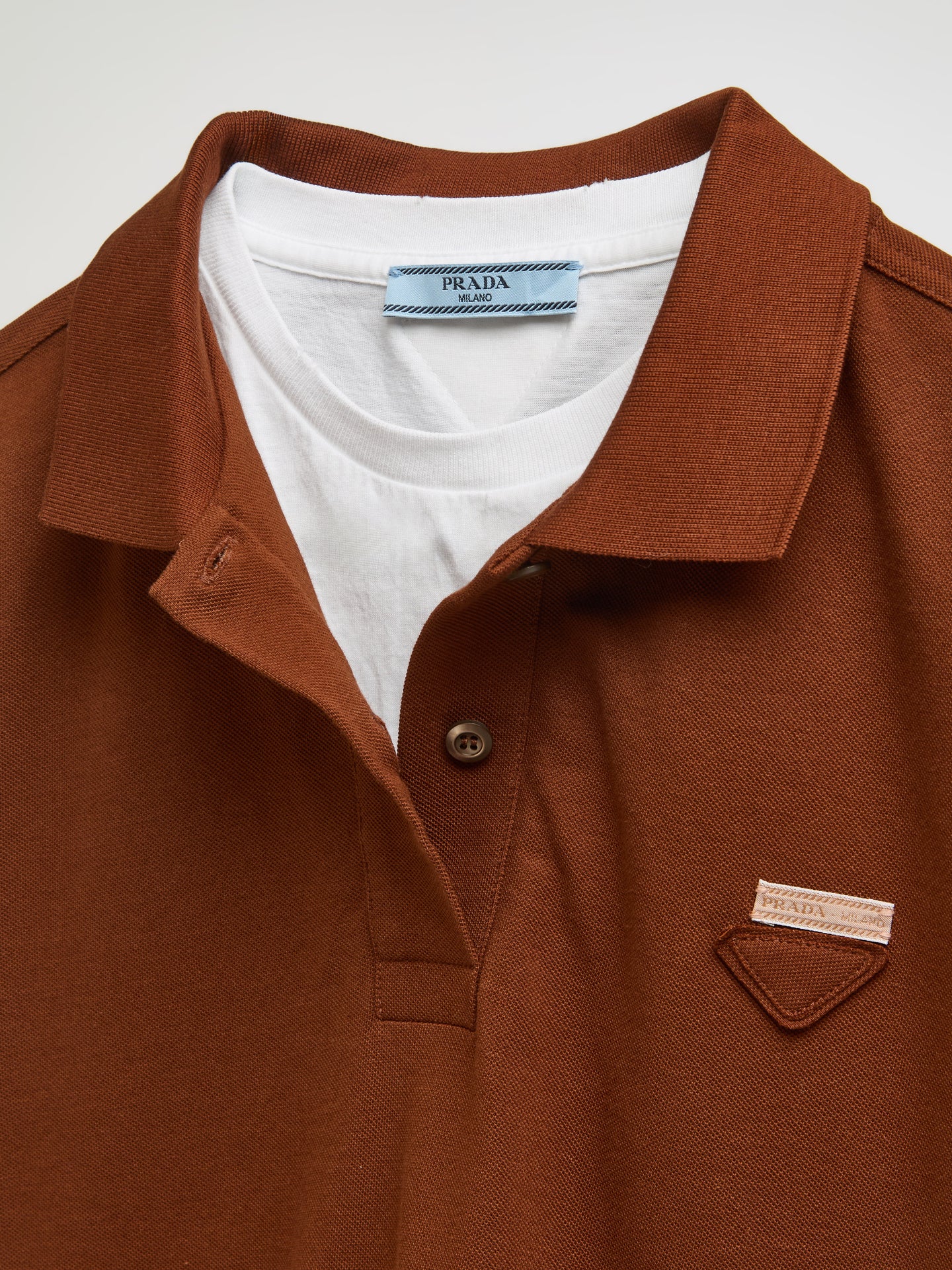 Piquet Polo Shirt in Tobacco