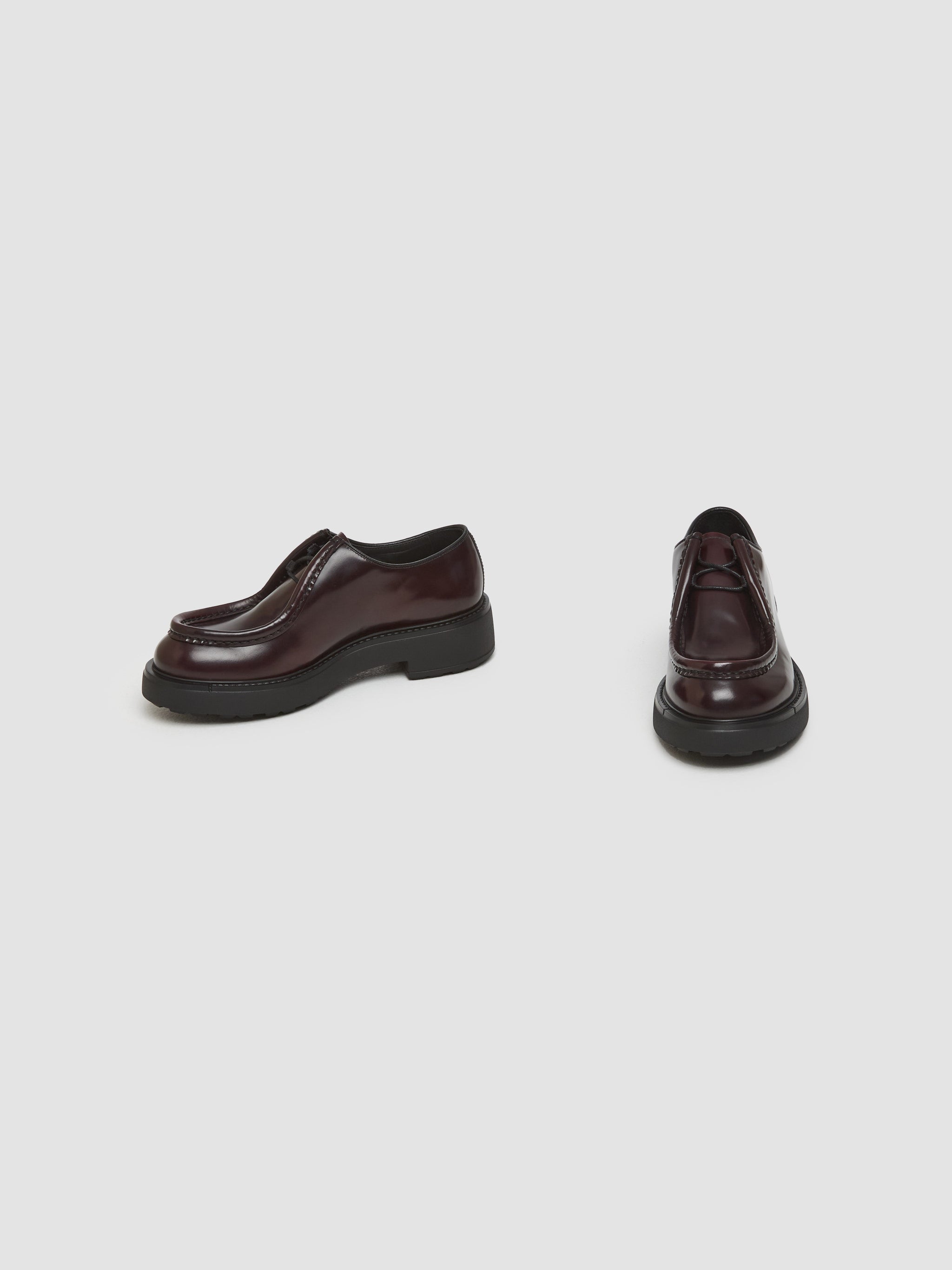 Diapason Opaque Brushed Leather Lace-Up Shoes in Cordovan