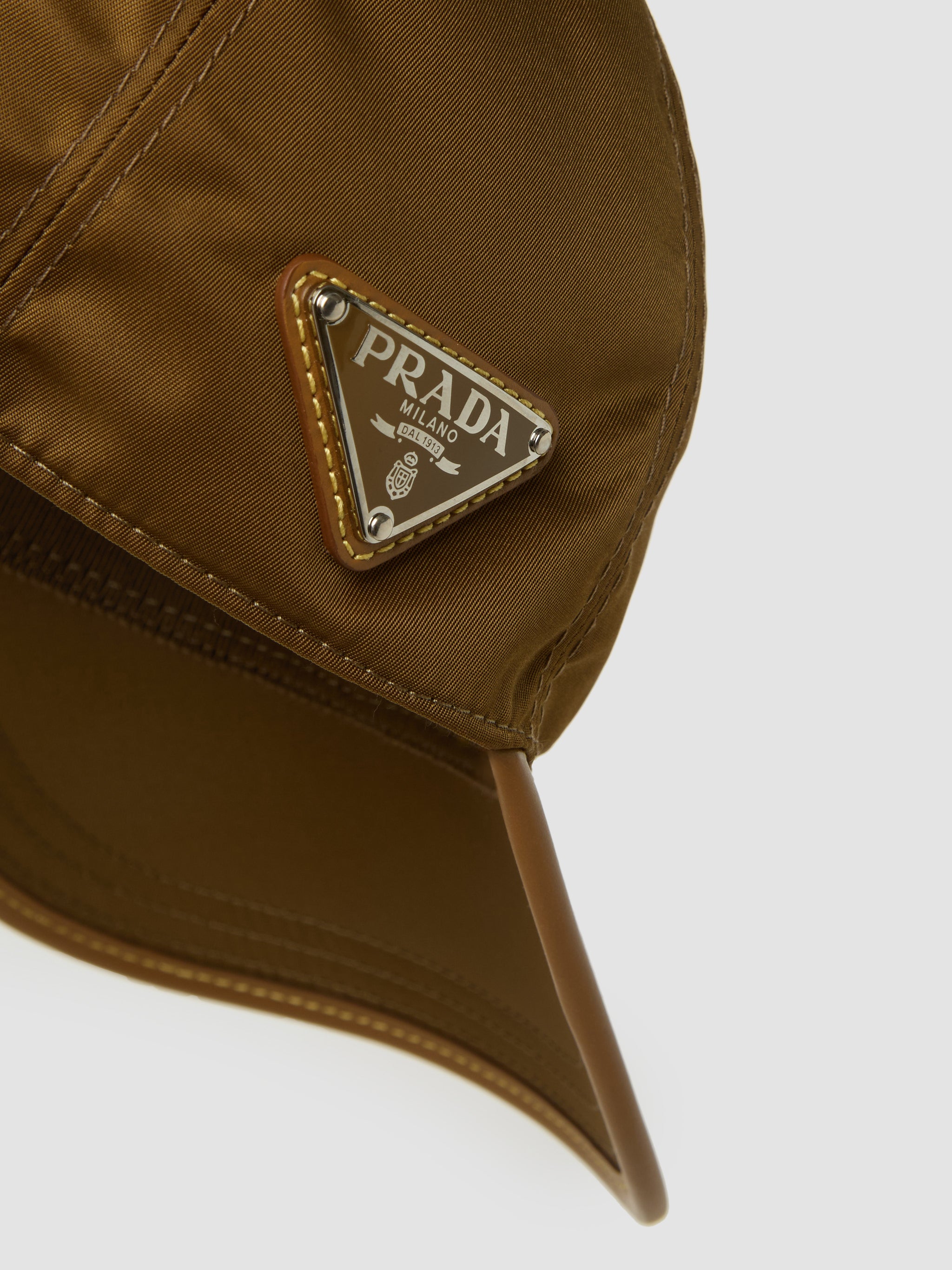 Re-Nylon and Leather Baseball Cap in Cork