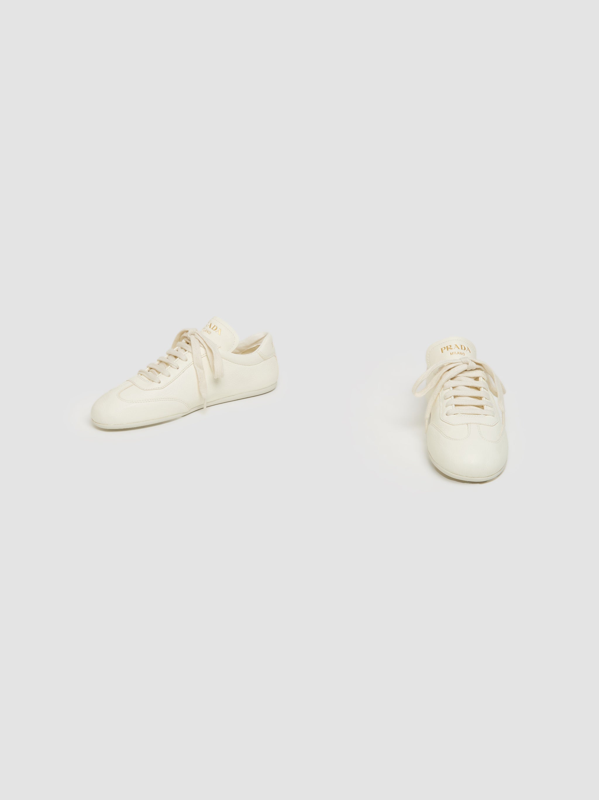 Leather Sneaker in Ivory