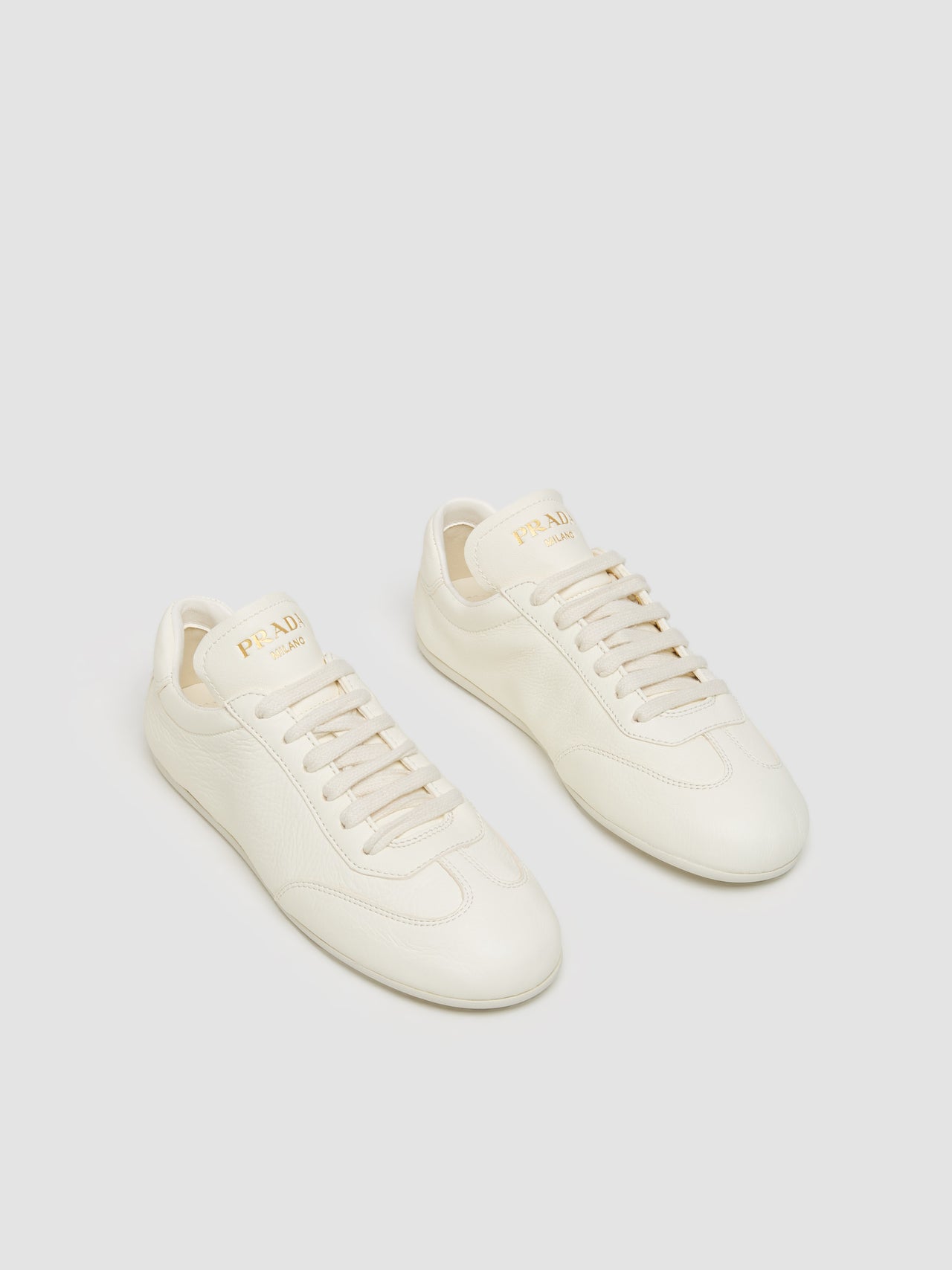 Leather Sneaker in Ivory