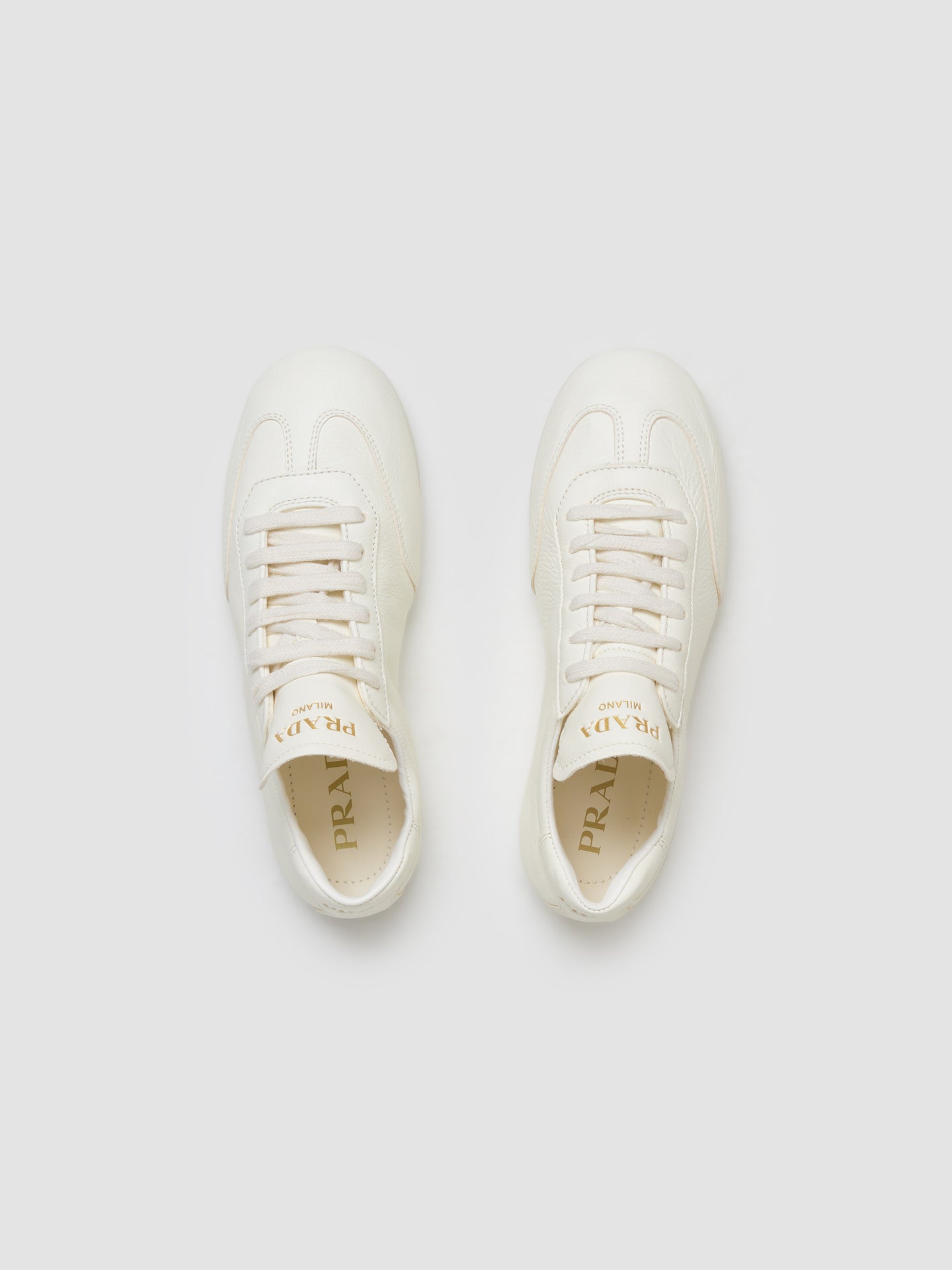 Leather Sneaker in Ivory