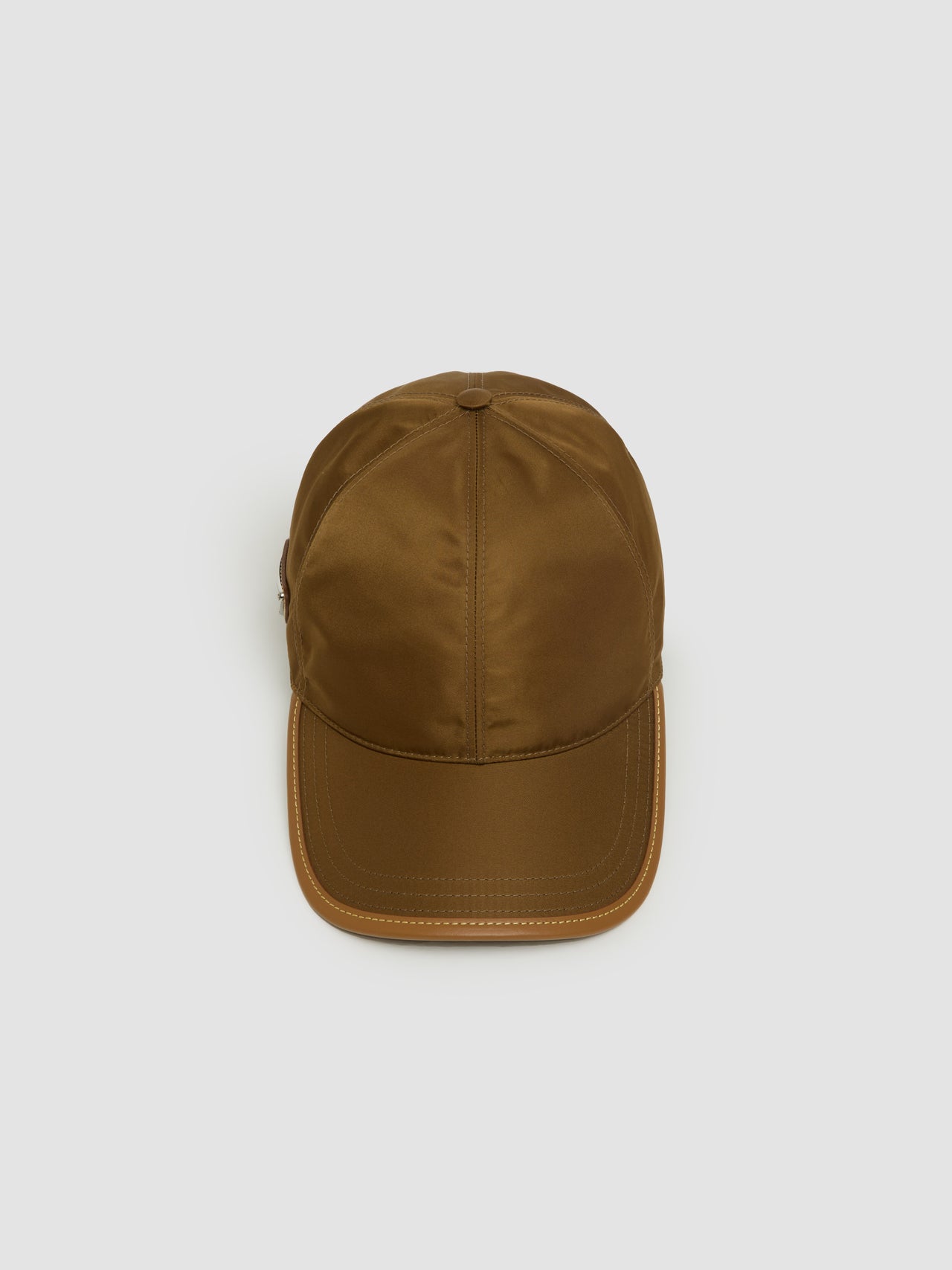 Re-Nylon and Leather Baseball Cap in Cork