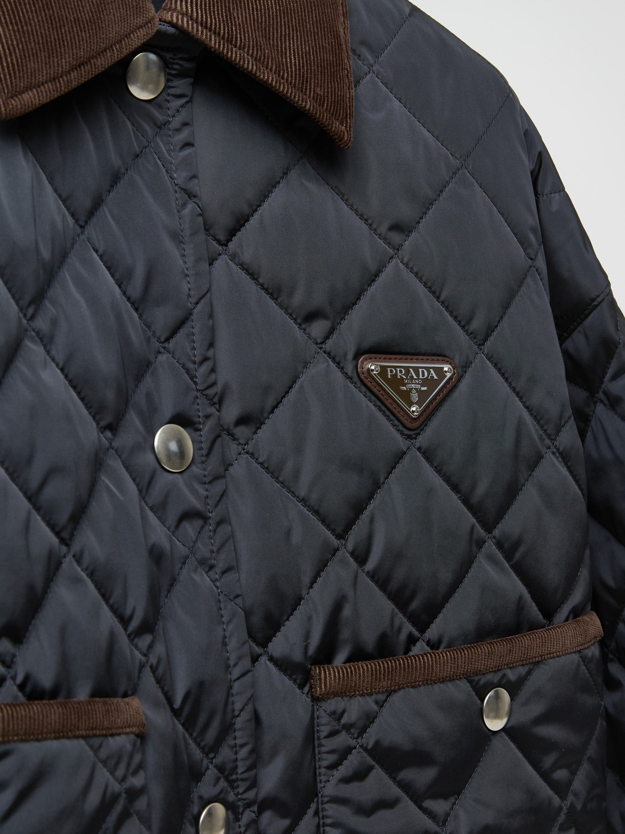 Quilted Down Jacket in Navy