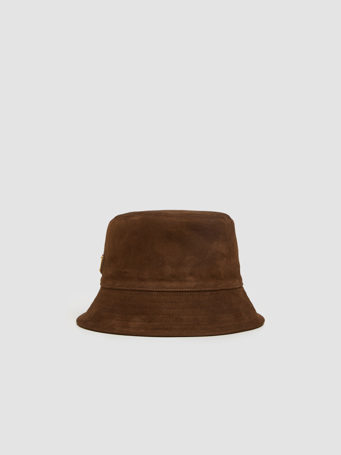 Suede Leather Bucket Hat in Cocoa