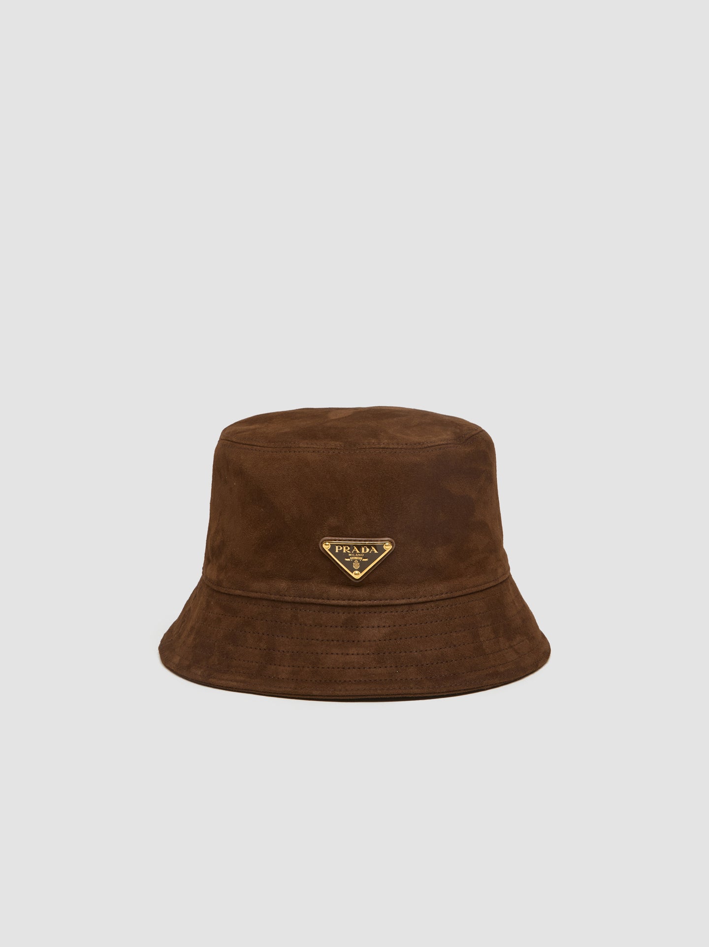 Suede Leather Bucket Hat in Cocoa