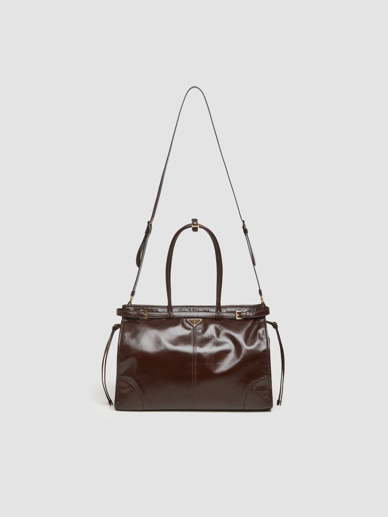 Large Leather Handbag in Dark Brown