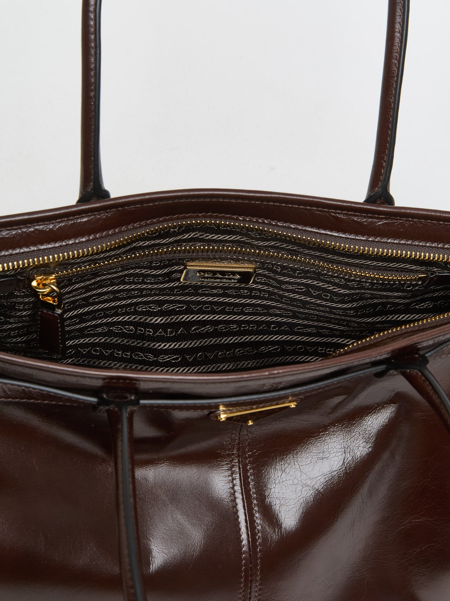 Large Leather Handbag in Dark Brown