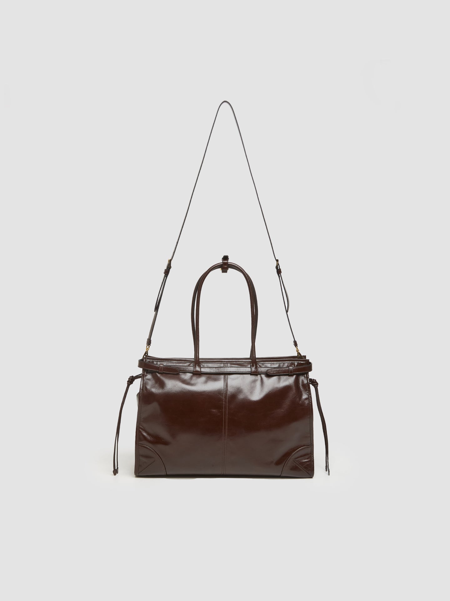 Large Leather Handbag in Dark Brown