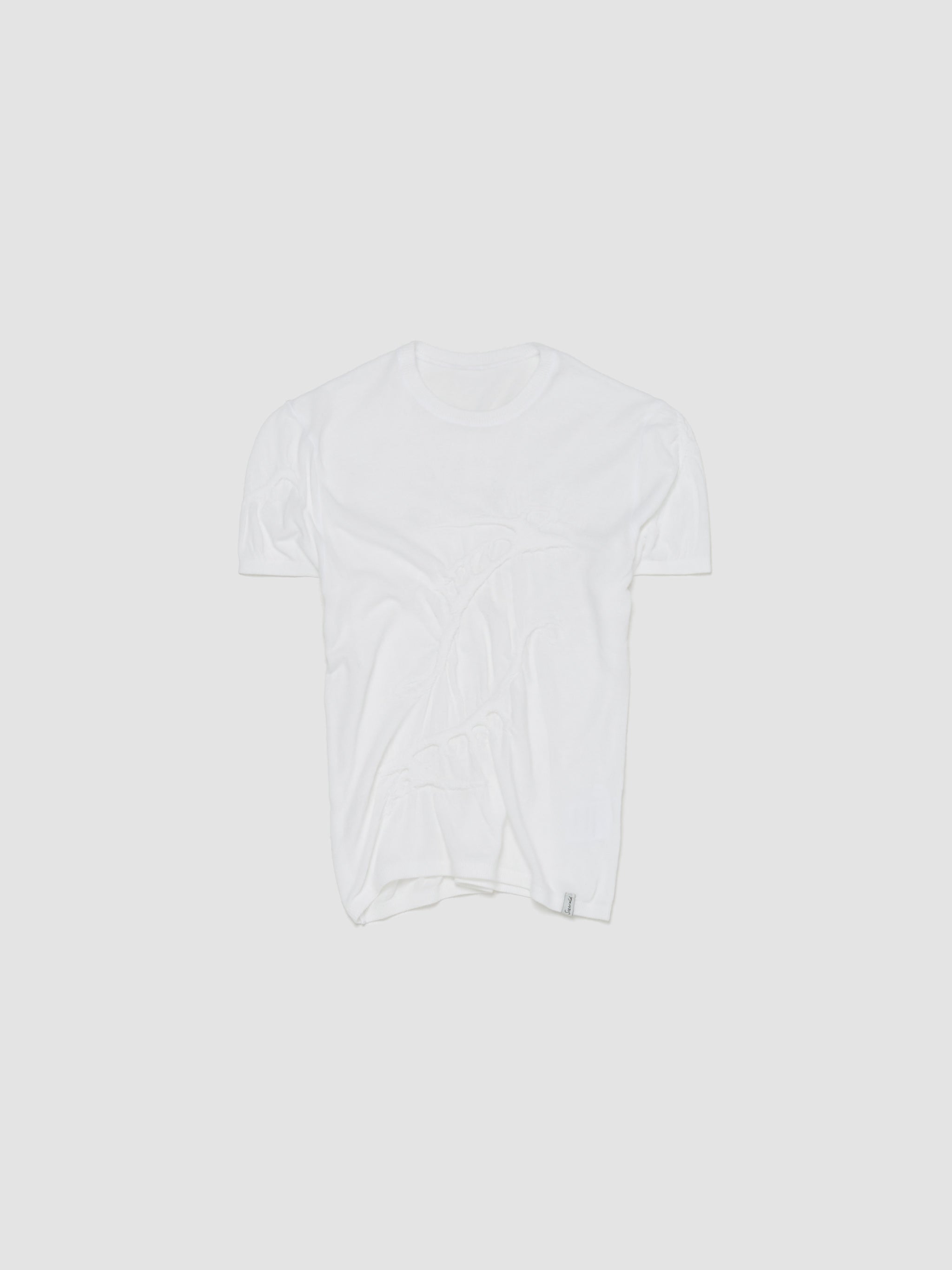 Christina Seewald - Crop Drape Top in White - SS24_CDT001 Christina Seewald - Crop Drape Top in White - SS24_CDT001
