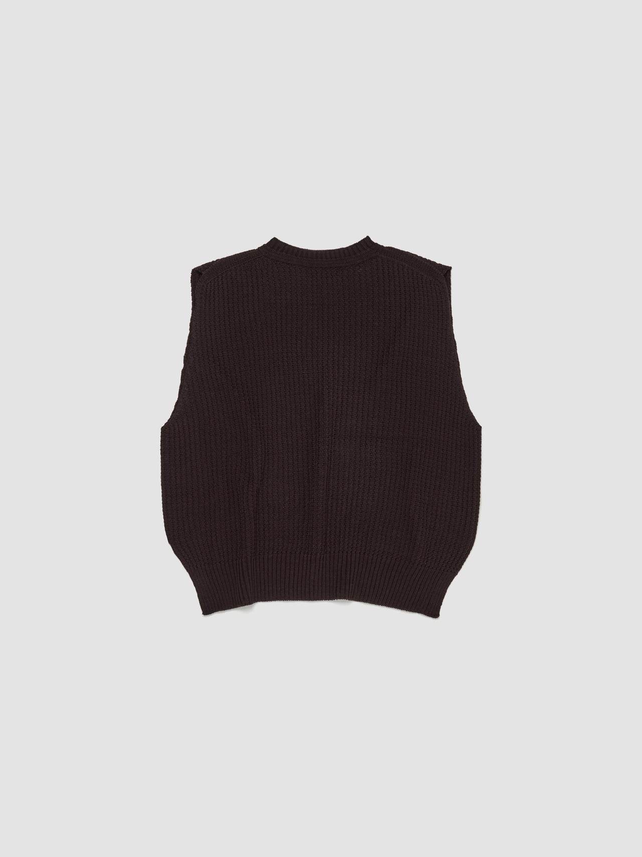 Common Knit Vest in Brown