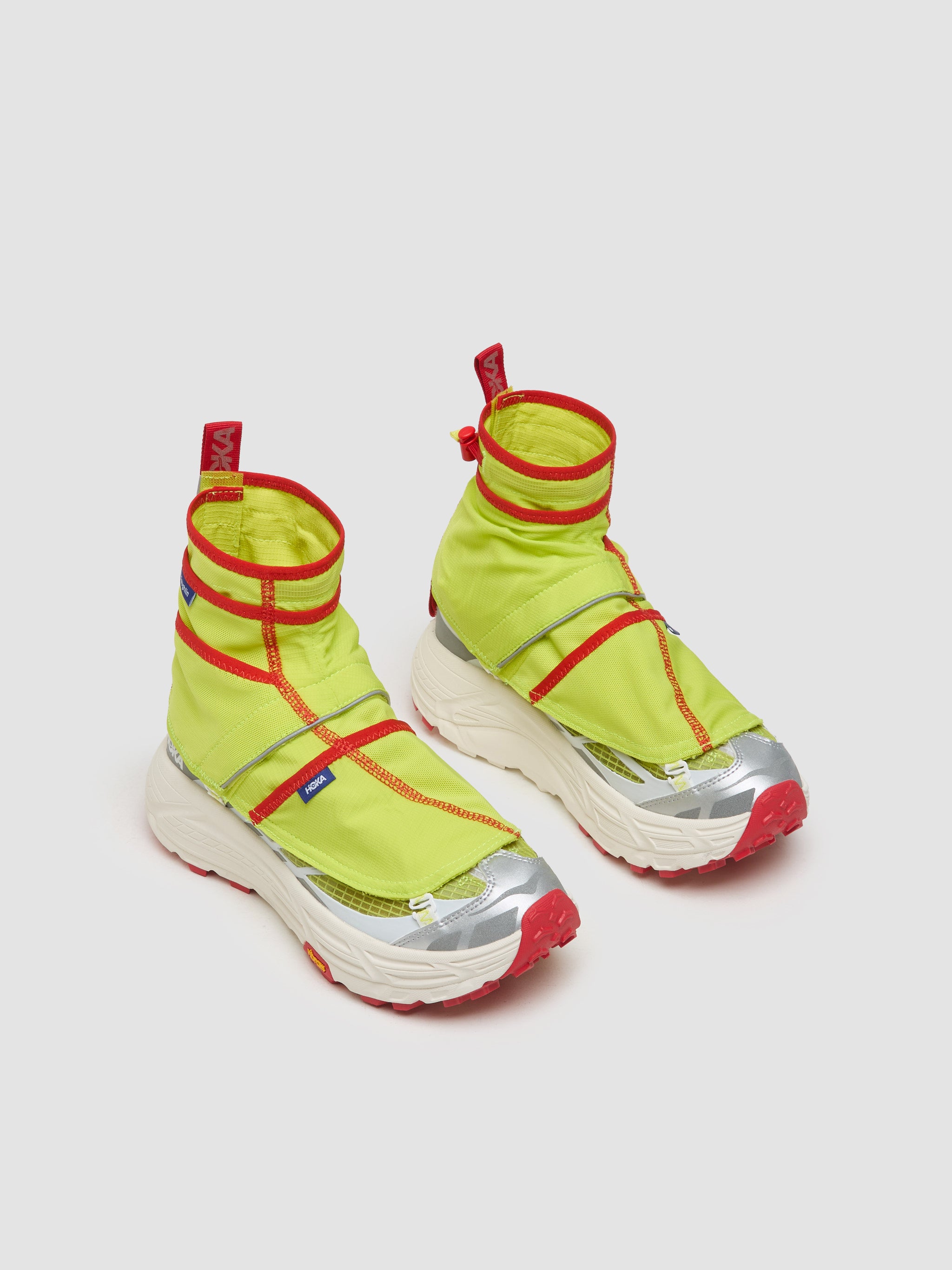 x Nicole McLaughlin Mafate Three2 Sneaker in White & Neon Yellow