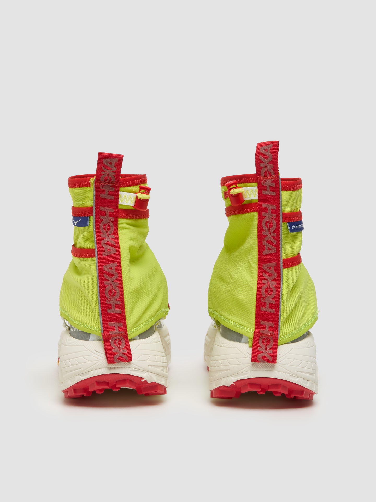 x Nicole McLaughlin Mafate Three2 Sneaker in White & Neon Yellow