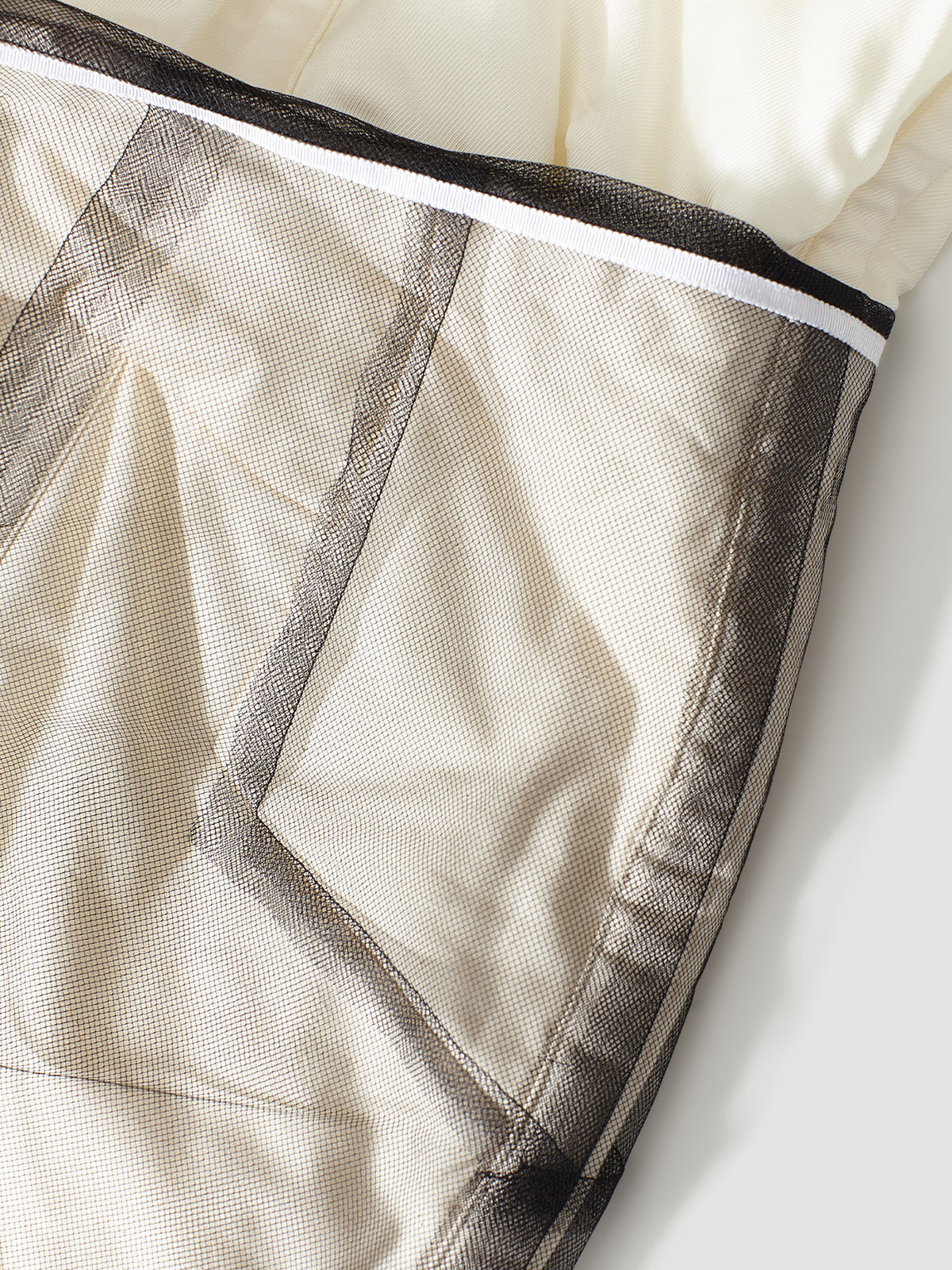 Mesh Layered Dress in Ecru