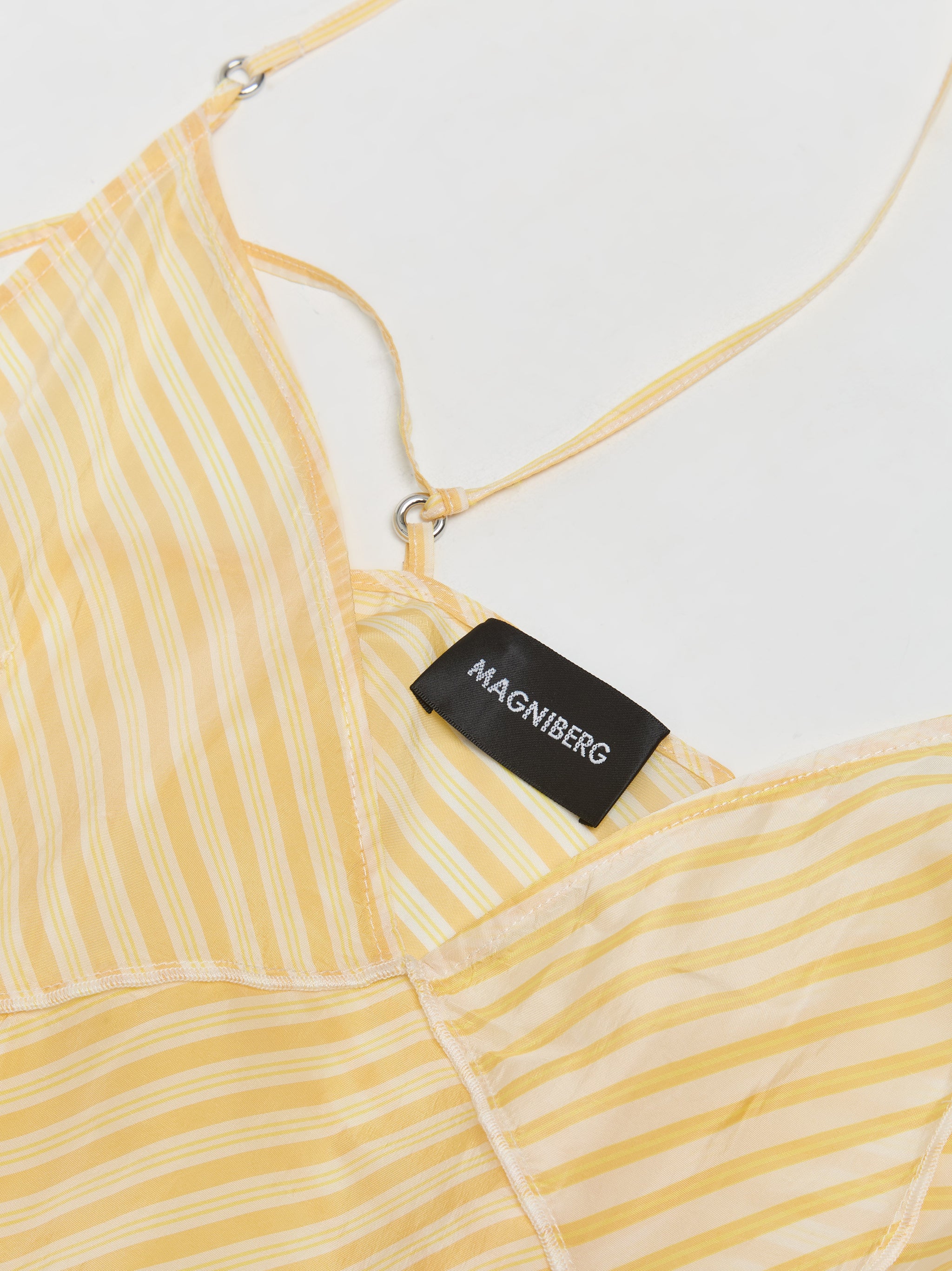 Tulip Slip Dress in Yellow Stripe