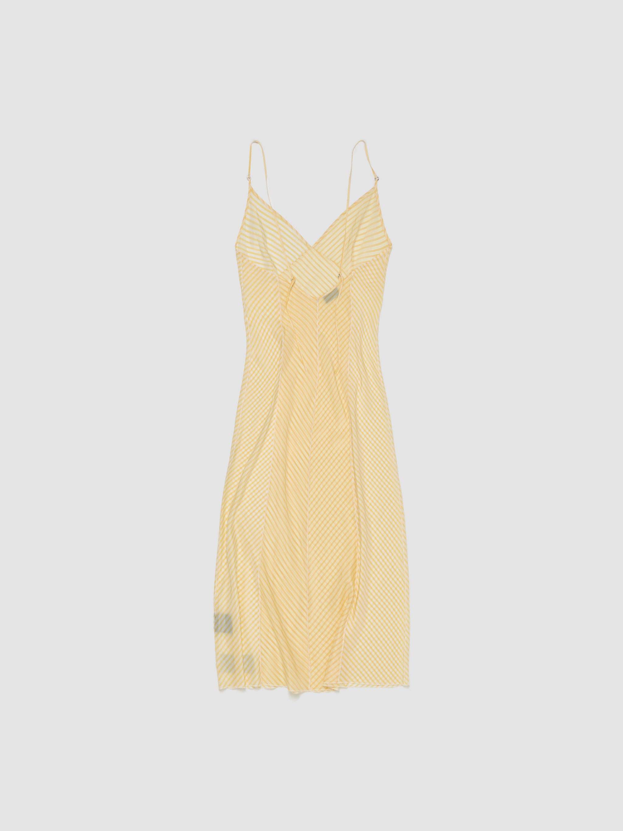 Tulip Slip Dress in Yellow Stripe