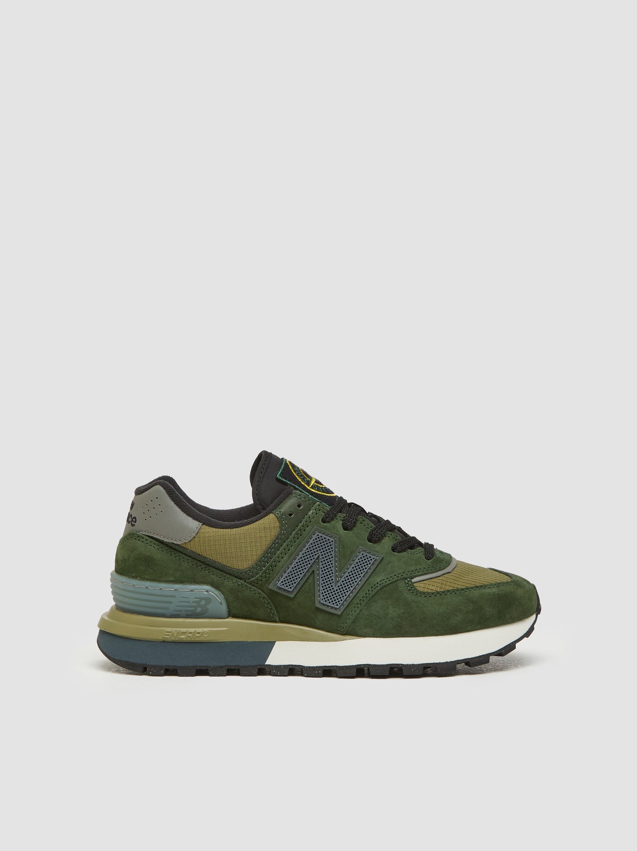 x Stone Island 574 Legacy Sneaker in Dark Green