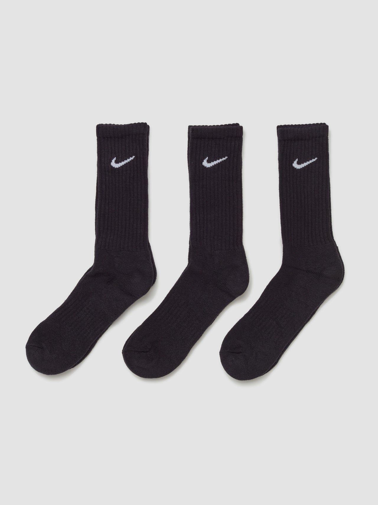 Cushioned Crew 3-Pack Socks in Black