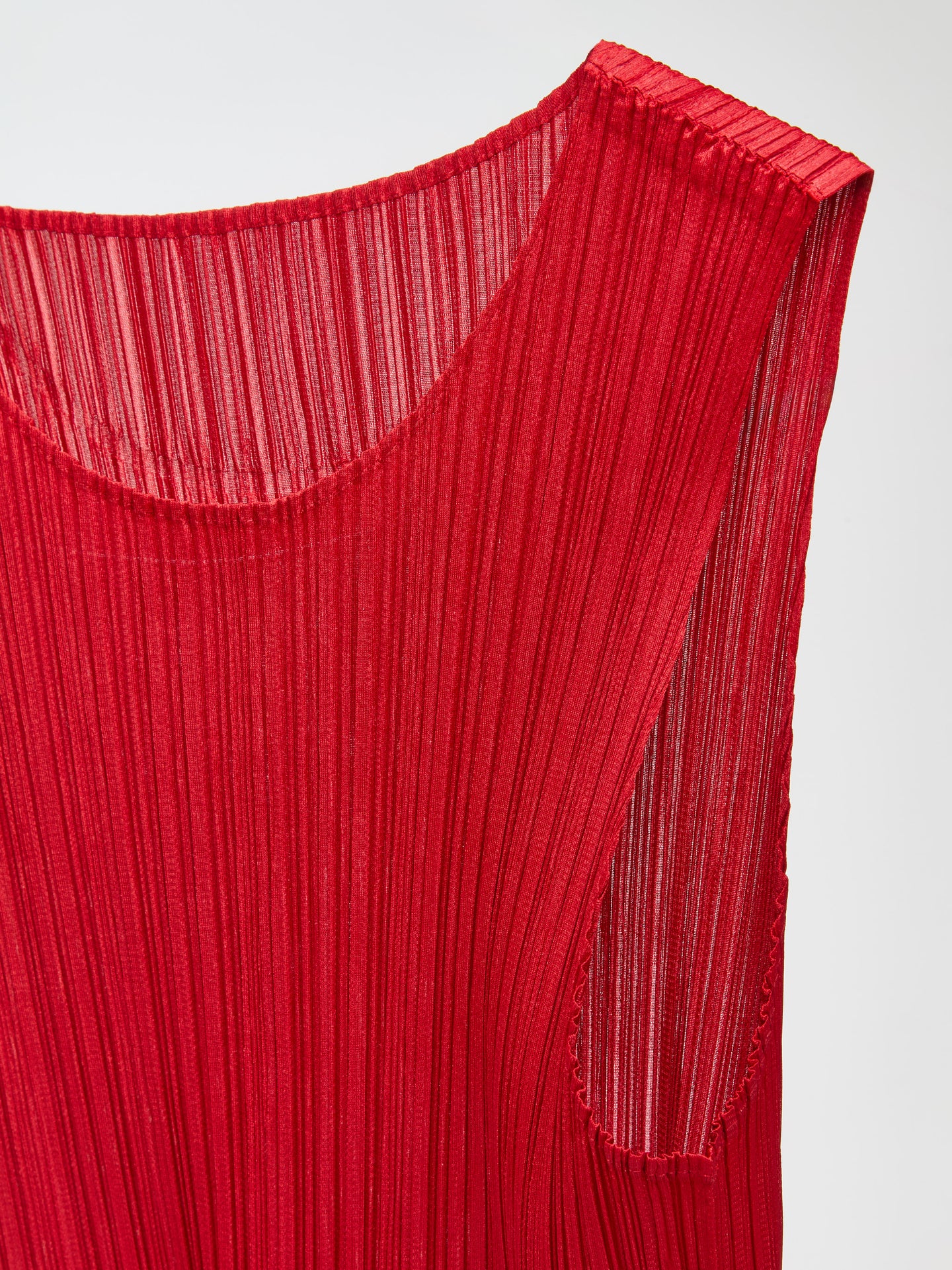 Pleated Midi Dress in Red